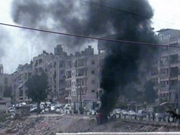 Bombeangrep i Syria (Bilde: SANA)