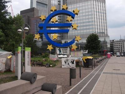 Protest foran Den europeiske sentralbanken (Bilde: Wikipedia/JIP)